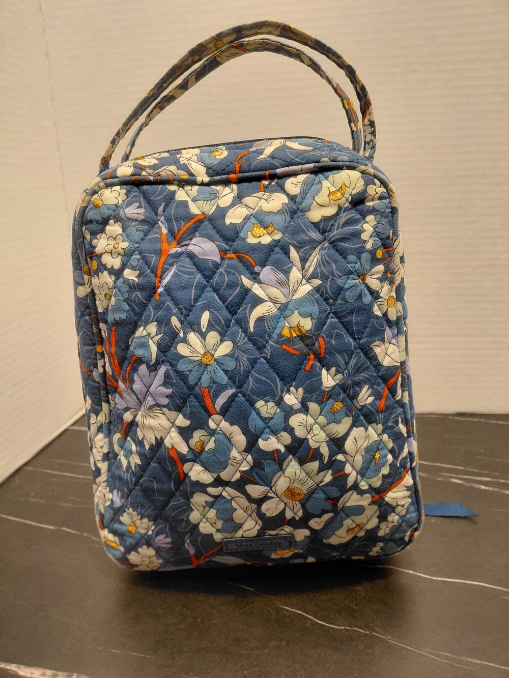 Vera Bradley Quilted Floral Top-Handle Lunch Bag - Blue